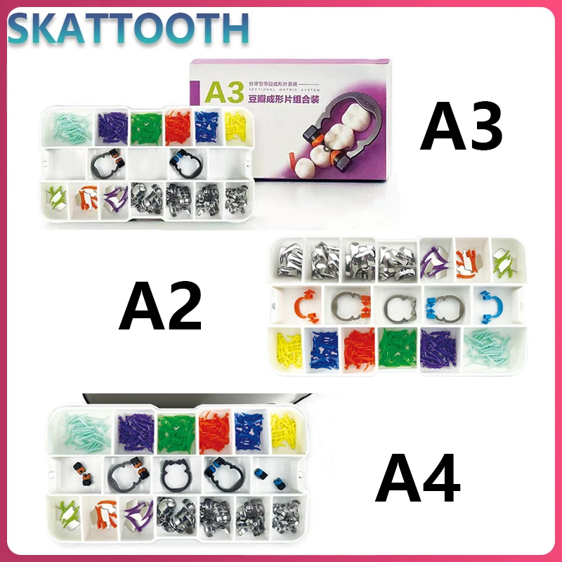Dental Matrix BandsA2/A3/A4 Sectional Contoured Matrix Bands NITI Clamping Ring Wedge Knife Dental Material DentalTools
Dental Matrix BandsA2/A3/A4 Sectional Contoured Matrix Bands NITI Clamping Ring Wedge Knife Dental Material DentalTools