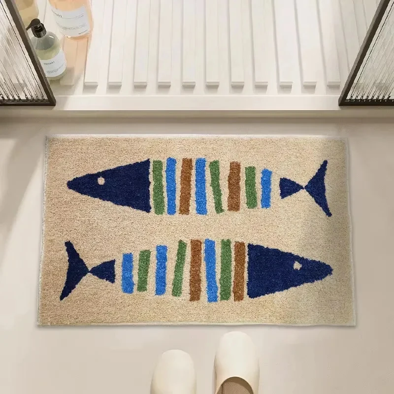 VIKAMA Cartoon Fish Plush Mat, Striped Absorbent & Non-Slip Rug for Bathroom Entrance, Bedside, Hallway & Bedroom
VIKAMA Cartoon Fish Plush Mat, Striped Absorbent & Non-Slip Rug for Bathroom Entrance, Bedside, Hallway & Bedroom