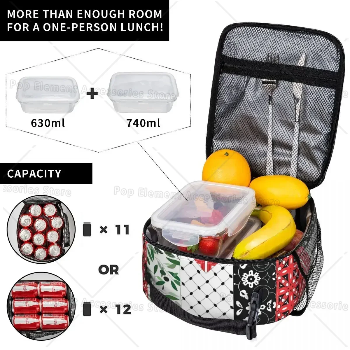 Palestine Flag Thermal Insulated Lunch Bags for Office Portable Food Container Bags Cooler Thermal Food Box
Palestine Flag Thermal Insulated Lunch Bags for Office Portable Food Container Bags Cooler Thermal Food Box