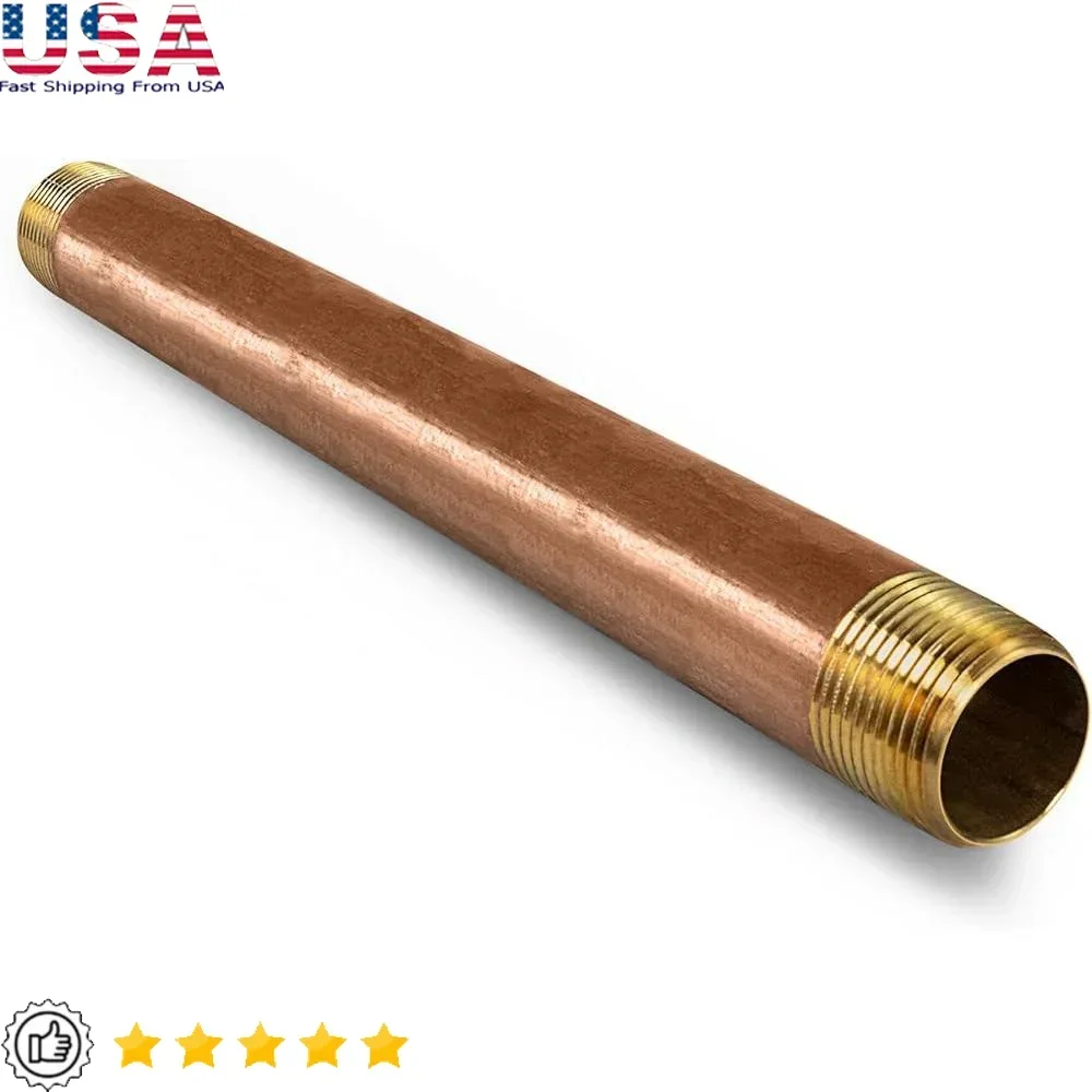 Латунный фитинг для ниппельной трубы длиной 8 дюймов, 1 дюйм, нормальный диаметр, концы NPT, сантехнический разъем, стандарт ASTM B687
Латунный фитинг для ниппельной трубы длиной 8 дюймов, 1 дюйм, нормальный диаметр, концы NPT, сантехнический разъем, стандарт ASTM B687