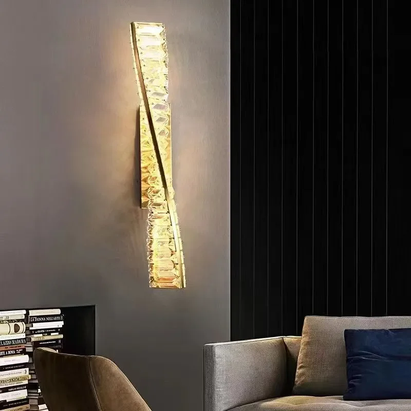 TINNY Modern Luxury Crystal Wall Lamp LED Fashion Art Living Room Restaurant Bedroom Study Villa Hotel Aisle Corridor Light
TINNY Modern Luxury Crystal Wall Lamp LED Fashion Art Living Room Restaurant Bedroom Study Villa Hotel Aisle Corridor Light