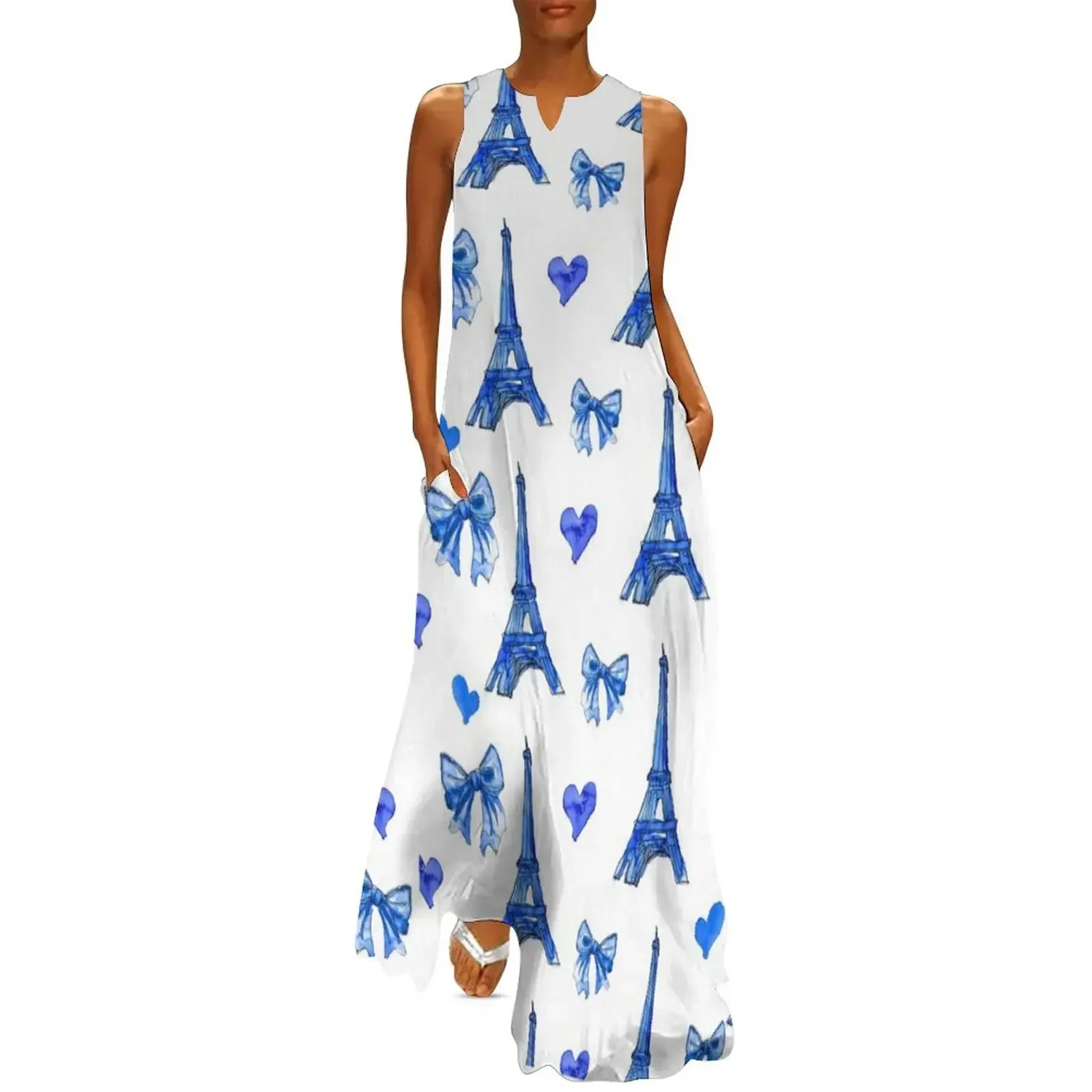 Girly Eiffel Tower Pattern in Watercolours Blue Long Dress dresses for womens 2025 Dress
Girly Eiffel Tower Pattern in Watercolours Blue Long Dress dresses for womens 2025 Dress