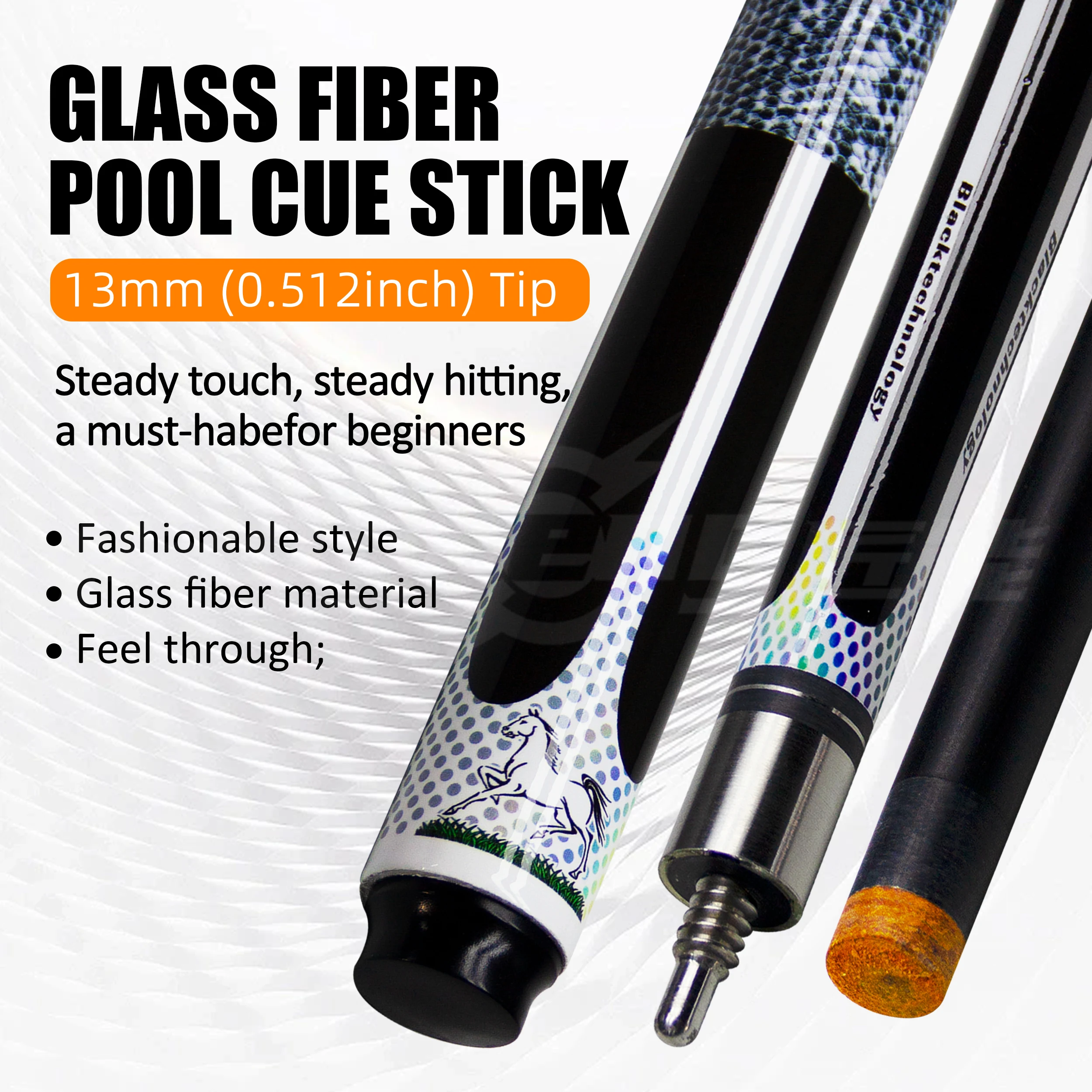 High Elasticity Carbon Fiber Snake Skin Design Pool Cue 13mm Tip Stylish American Carom Billiards for Players Training Sessions
High Elasticity Carbon Fiber Snake Skin Design Pool Cue 13mm Tip Stylish American Carom Billiards for Players Training Sessions