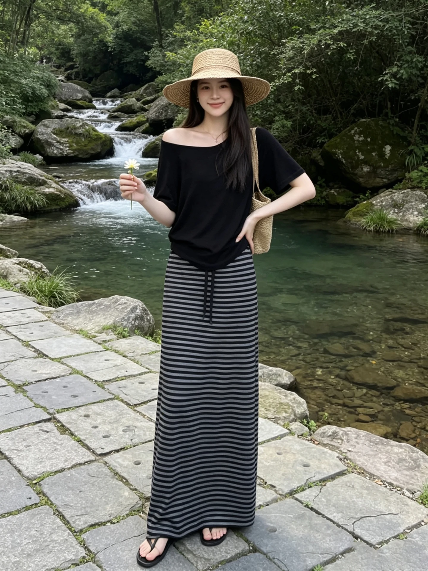 Korean Style Lazy Casual Black Asymmetrical Shoulder Short Sleeve T-Shirt Top Women's Striped Knitted Walking Skirt Two ...
Korean Style Lazy Casual Black Asymmetrical Shoulder Short Sleeve T-Shirt Top Women's Striped Knitted Walking Skirt Two ...