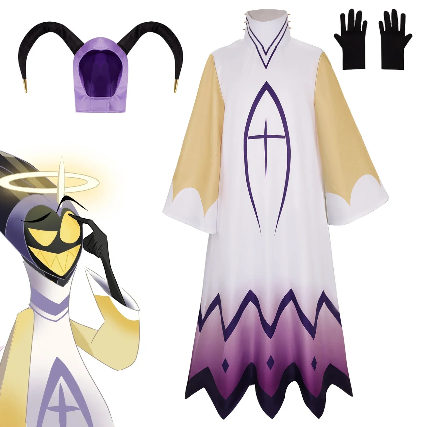 Anime Adam Hazbin Cosplay Costume Hotel Mask Cos Robe Outfits Uniform Suit Halloween Carnival Party Comic Con Full Set Men
Anime Adam Hazbin Cosplay Costume Hotel Mask Cos Robe Outfits Uniform Suit Halloween Carnival Party Comic Con Full Set Men