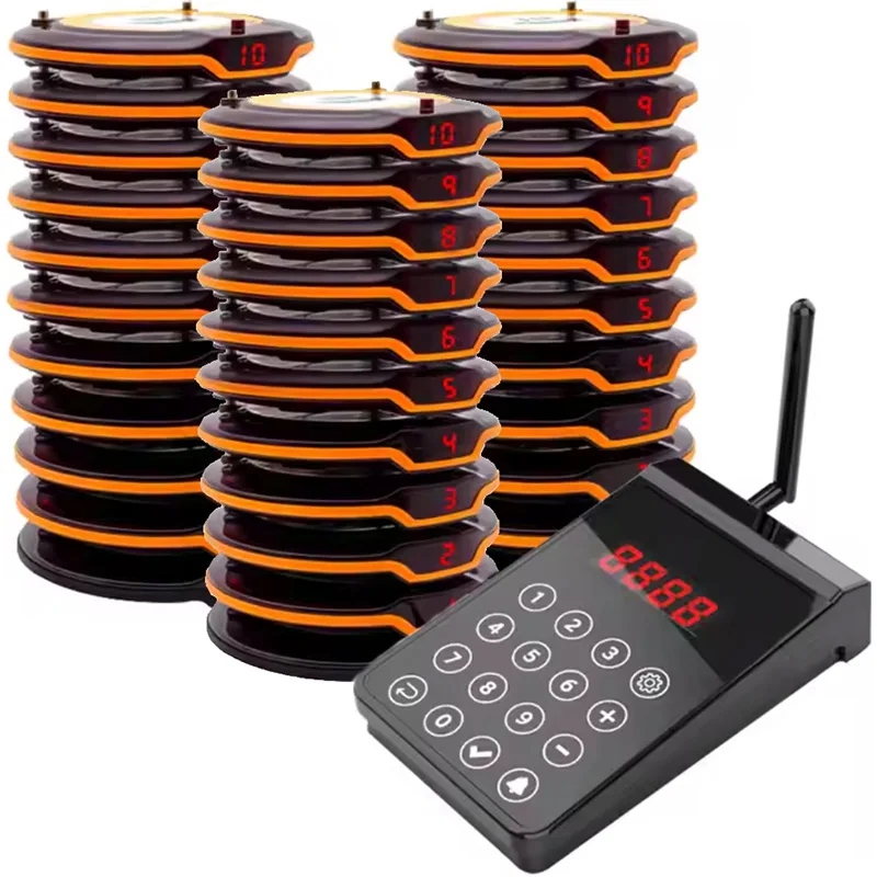 High Quality Wireless Restaurant Pager System Coaster Buzzer for Court Food Truck Cafe Church Clinic Calling System
High Quality Wireless Restaurant Pager System Coaster Buzzer for Court Food Truck Cafe Church Clinic Calling System
