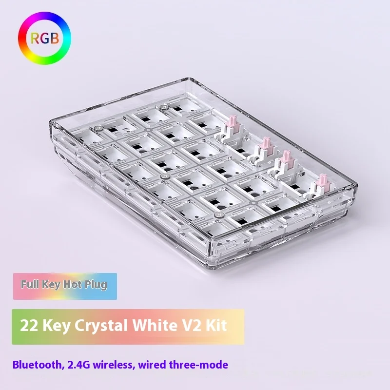 Dk22 механический комплект Rgb Беспроводная Bluetooth трехрежимная цифровая фотография разумная удобная на ощупь
Dk22 механический комплект Rgb Беспроводная Bluetooth трехрежимная цифровая фотография разумная удобная на ощупь