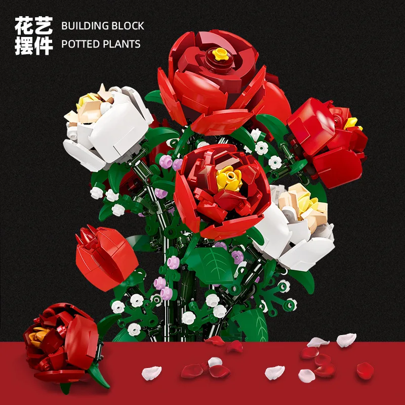 Eternal Rose Bouquet Mini Particle DIY Assembly Viral Display Piece Simulation Assembly Block Collectible NO.JJ9010
Eternal Rose Bouquet Mini Particle DIY Assembly Viral Display Piece Simulation Assembly Block Collectible NO.JJ9010