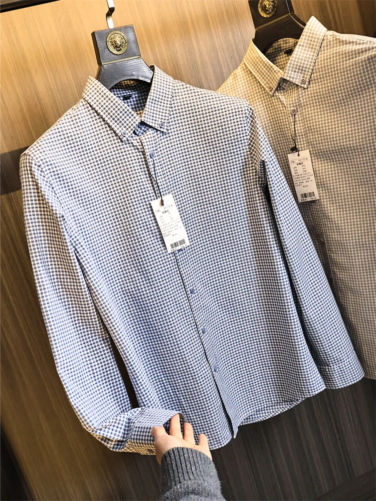 Fashionable Plaid Long Sleeve Shirt for Men Casual Spring Autumn Outerwear Stand Collar Versatile Checkered Design Elegant Style
Fashionable Plaid Long Sleeve Shirt for Men Casual Spring Autumn Outerwear Stand Collar Versatile Checkered Design Elegant Style