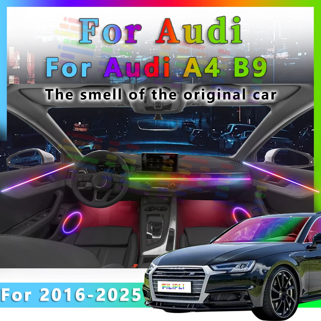 For Audi A4 B9 2016-2025 Full Color Streamer LED Decoration RGB Symphony Car Environmental Ambient Light Interior Strip Lamp
For Audi A4 B9 2016-2025 Full Color Streamer LED Decoration RGB Symphony Car Environmental Ambient Light Interior Strip Lamp