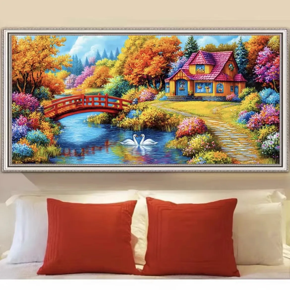9ct 230x100cm Dream Home Lake Embroidery DIY Chinese Style Printed Kits Cross Stitch Needlework Set Home Decor Crafts
9ct 230x100cm Dream Home Lake Embroidery DIY Chinese Style Printed Kits Cross Stitch Needlework Set Home Decor Crafts