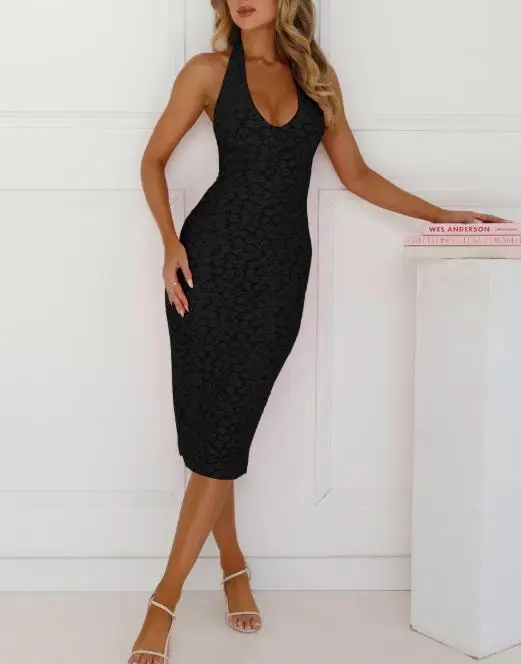 Women's Dress Summer New American Spicy Girl Retro Style Leopard Print Deep V-Neck Tight Fitting Bag Hip Hanging Neck Dress
Women's Dress Summer New American Spicy Girl Retro Style Leopard Print Deep V-Neck Tight Fitting Bag Hip Hanging Neck Dress