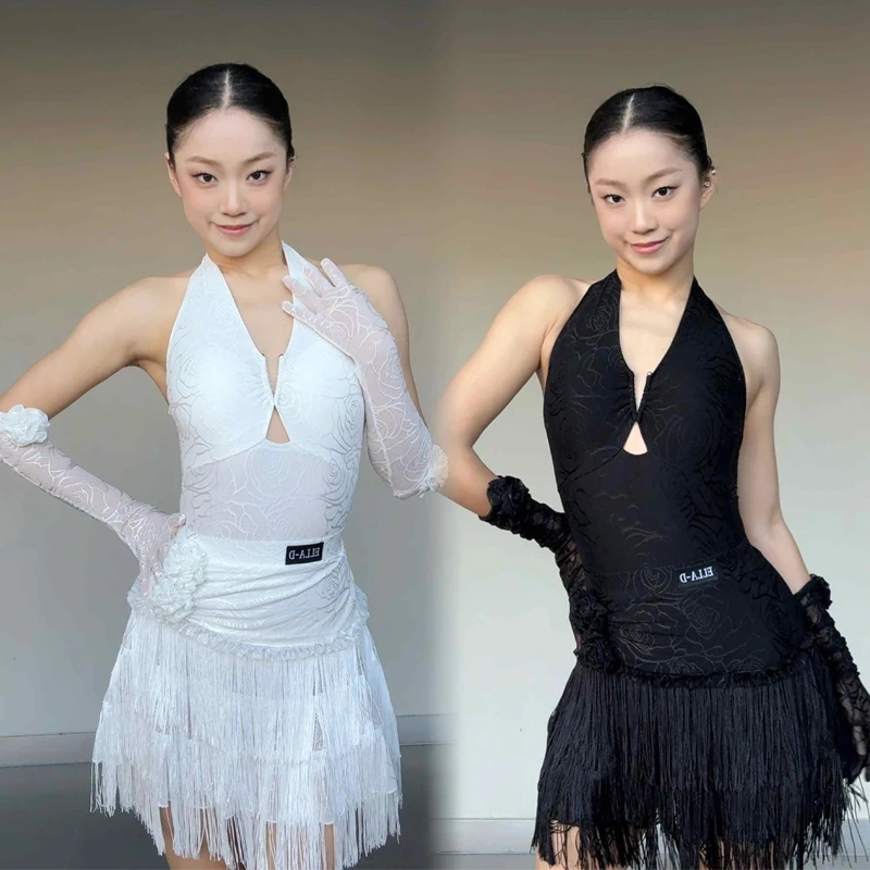 Women Latin Dance Costume Suit Sexy Halter Latin Top Tassels Skirt Adults Samba Ballroom Dance Competition Clothes SL11650
Women Latin Dance Costume Suit Sexy Halter Latin Top Tassels Skirt Adults Samba Ballroom Dance Competition Clothes SL11650