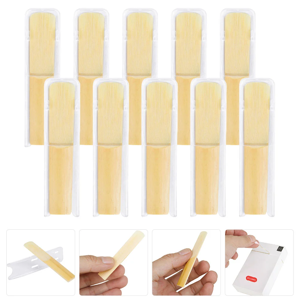 10 Pcs Clarinet Traditional Reeds for Player Practical Parts Beginner 25 Component Compact Instrument Accessories
10 Pcs Clarinet Traditional Reeds for Player Practical Parts Beginner 25 Component Compact Instrument Accessories