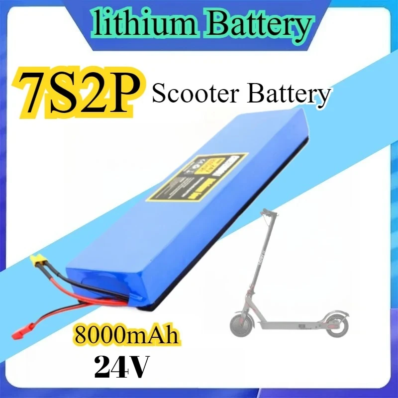 8000mAh 18650 7S2P Li-ion Rechargeable Battery Pack 24V Suitable for Battery Replacement of 29.4V Electric Scooters
8000mAh 18650 7S2P Li-ion Rechargeable Battery Pack 24V Suitable for Battery Replacement of 29.4V Electric Scooters