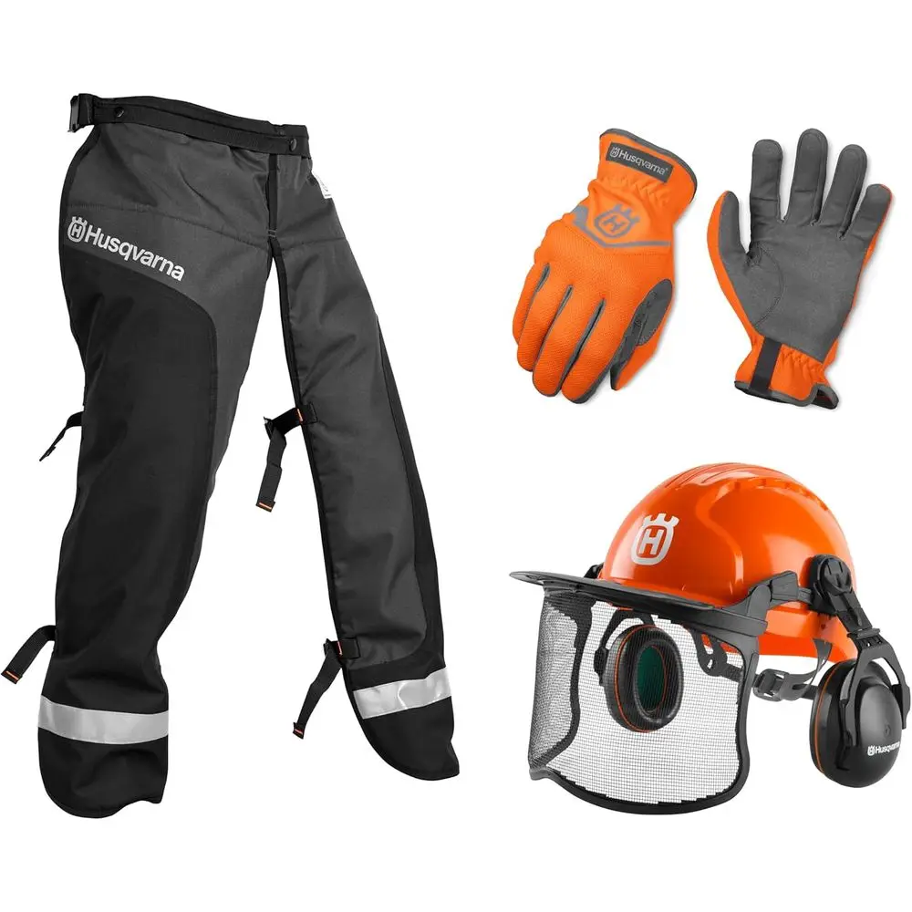 Essential Personal Protective Gear Set: Chainsaw Chaps, Helmet, Safety Gloves for Chainsaw Users
Essential Personal Protective Gear Set: Chainsaw Chaps, Helmet, Safety Gloves for Chainsaw Users
