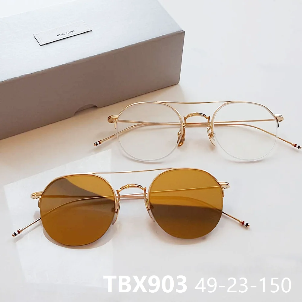 Fashion Round Half Glasses Frame Titanium Ultralight 9g Half-Rim Design USA Style Eyeglasses Eyewear Top Quality New York TB903
Fashion Round Half Glasses Frame Titanium Ultralight 9g Half-Rim Design USA Style Eyeglasses Eyewear Top Quality New York TB903