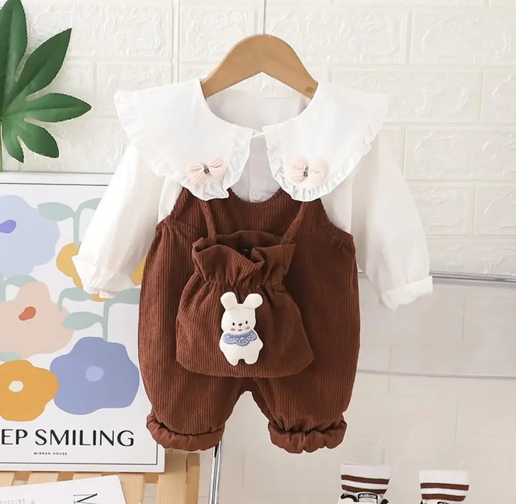 Korean Style Toddler Sets Spring Autumn Baby Girls 6 to 18 Months Clothes Neckline Bow Long Sleeves T-shirts+Pants Girl Clothing
Korean Style Toddler Sets Spring Autumn Baby Girls 6 to 18 Months Clothes Neckline Bow Long Sleeves T-shirts+Pants Girl Clothing