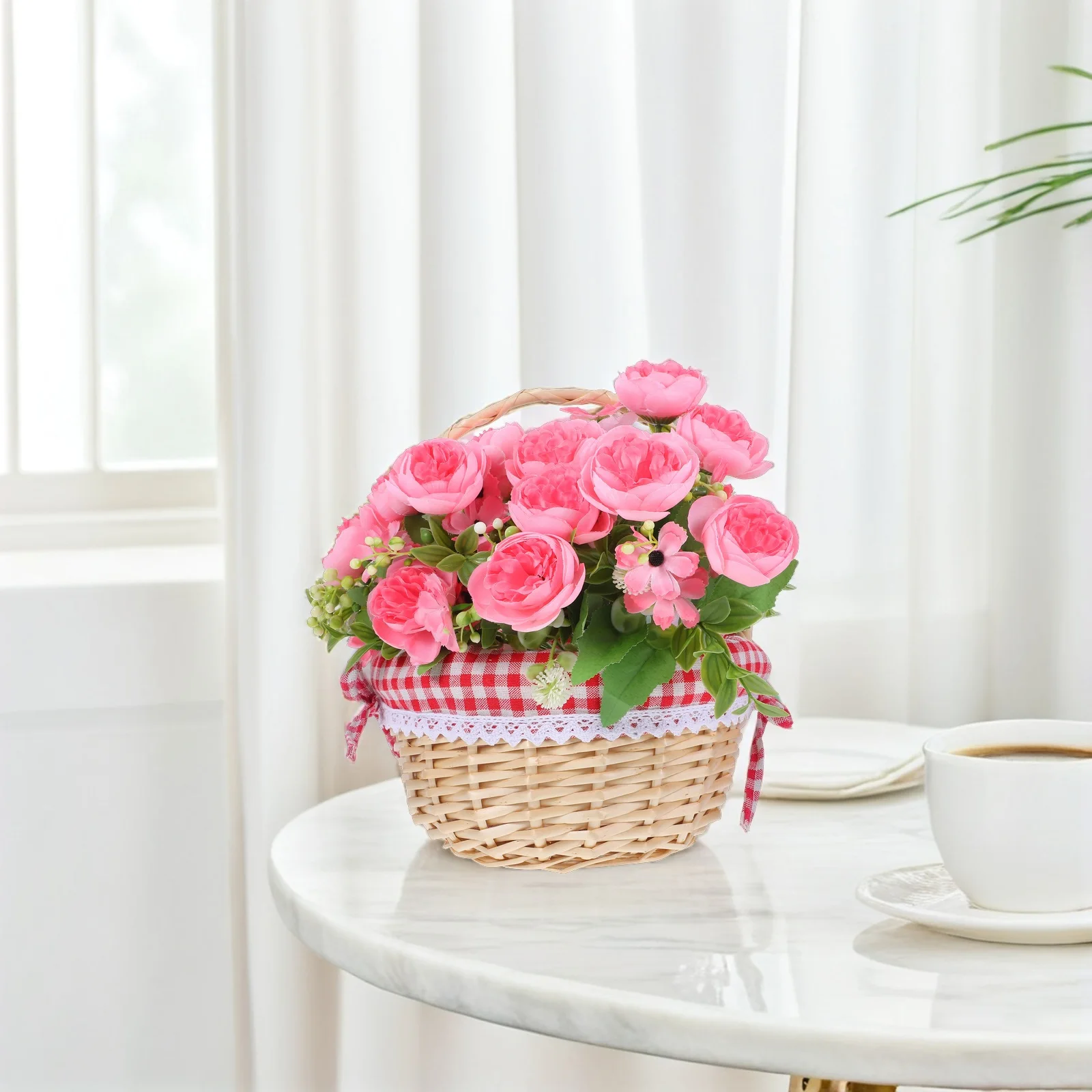 Wicker Hand Basket Fruit Concern Rattan Handwoven Picnic Hand-made Flower Baskets Mini Pearl Handle Shopping
Wicker Hand Basket Fruit Concern Rattan Handwoven Picnic Hand-made Flower Baskets Mini Pearl Handle Shopping