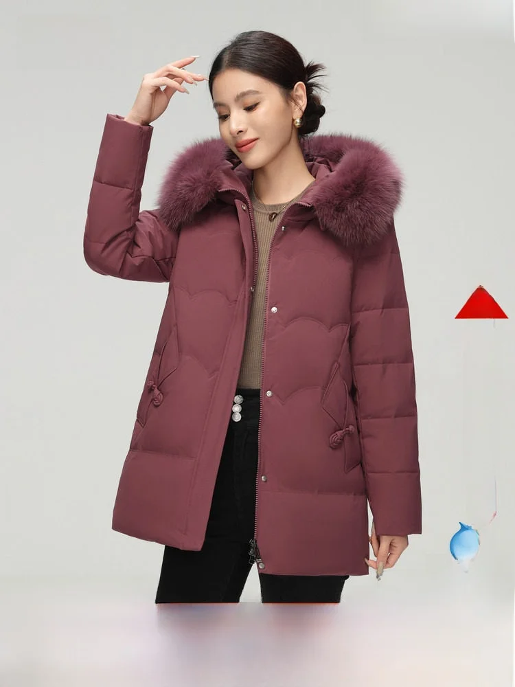 Snowy Flight 2024 Winter Short Hooded down Jacket Pure Color Simple Style Fur Collar Women's Fashion Commute Style Polyes...
Snowy Flight 2024 Winter Short Hooded down Jacket Pure Color Simple Style Fur Collar Women's Fashion Commute Style Polyes...