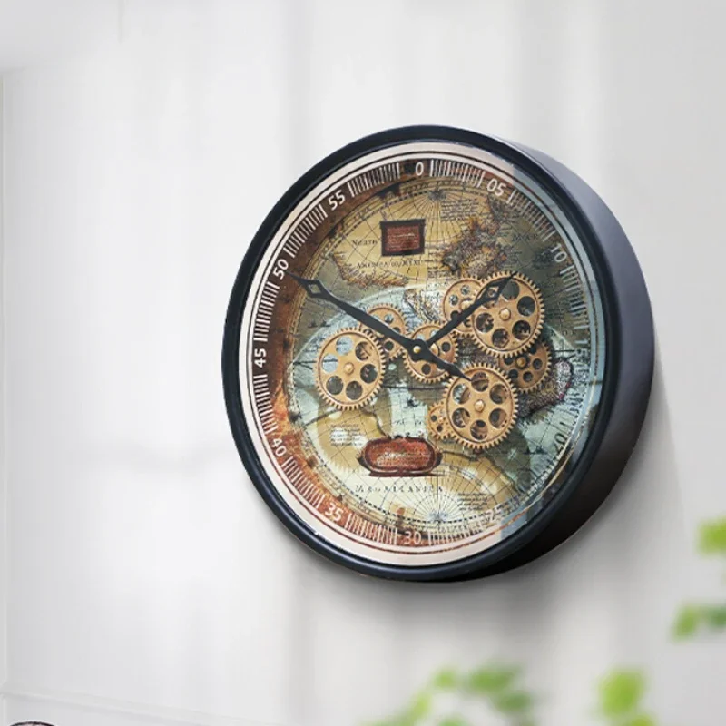 European Retro Wall Clock High End Design Hands Fashion Mechanic Wall Clock Round Creative Art Reloj De Pared Household Goods
European Retro Wall Clock High End Design Hands Fashion Mechanic Wall Clock Round Creative Art Reloj De Pared Household Goods
