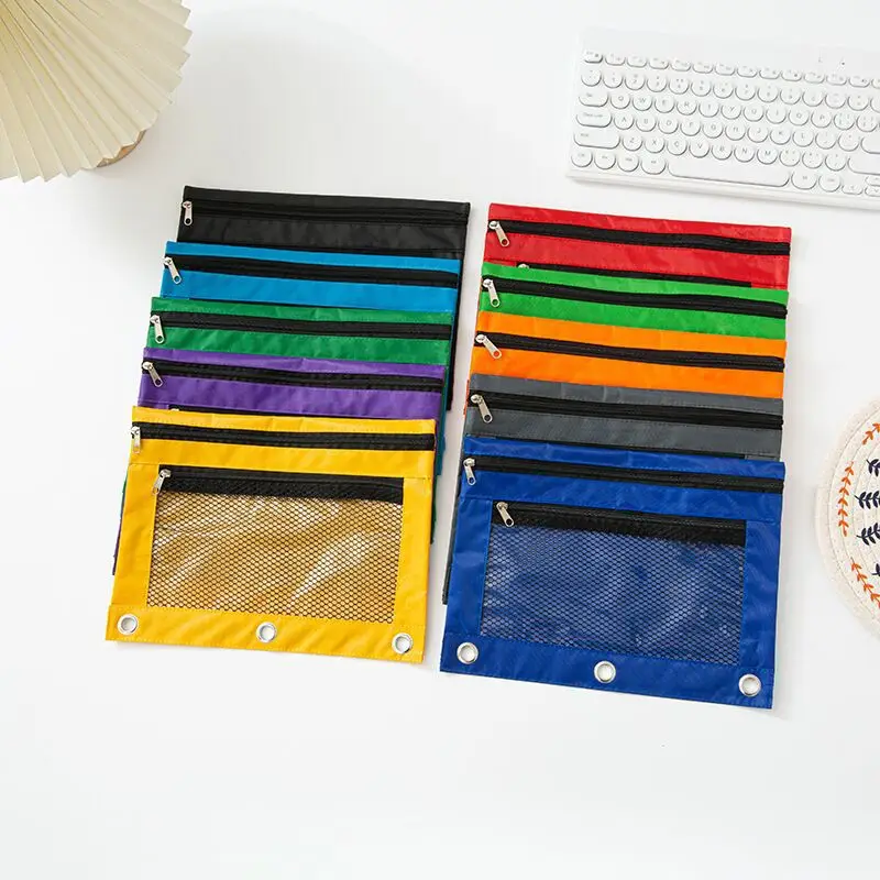 Three hole file bag PVC Oxford cloth eyebag pen bag office material storage bag B5 loose leaf detachable business storage bag
Three hole file bag PVC Oxford cloth eyebag pen bag office material storage bag B5 loose leaf detachable business storage bag