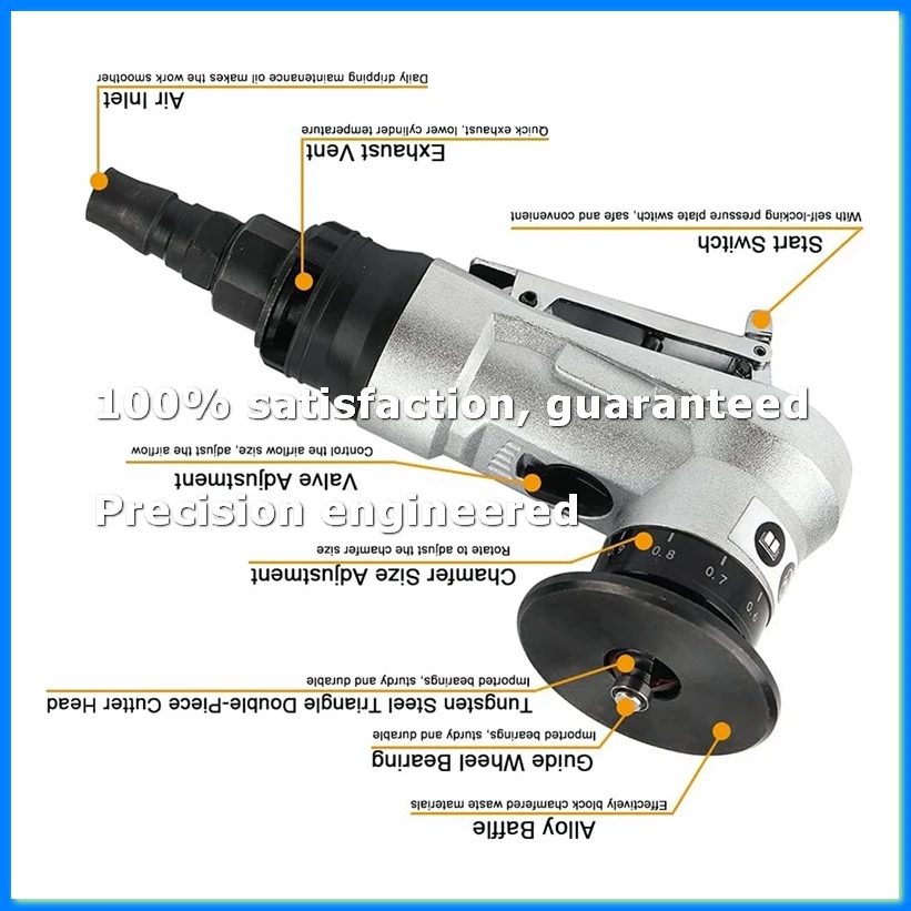 Mini Pneumatic Chamfering Tool with Replace Blades Inserts and Bearings, 45 Degree Air Chamfer Deburring Tool-ABYS
Mini Pneumatic Chamfering Tool with Replace Blades Inserts and Bearings, 45 Degree Air Chamfer Deburring Tool-ABYS