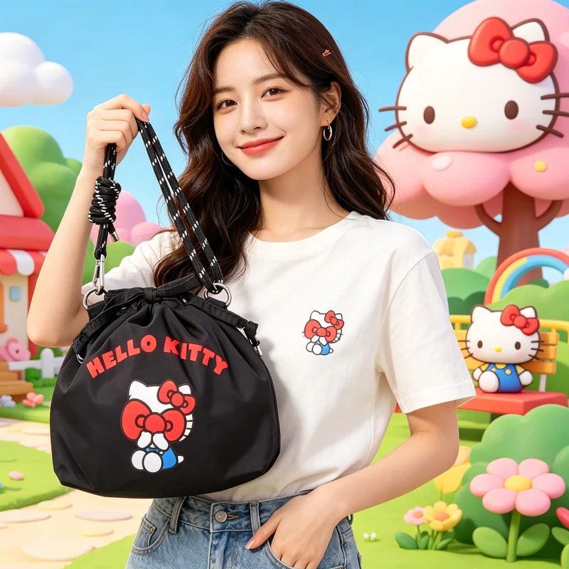 Kawaii Cartoon Hello Kittys Crossbody Bag Bukou Draw Rope Shoulder Bag Portable Storage Bag Cute Backpack Multifunctional
Kawaii Cartoon Hello Kittys Crossbody Bag Bukou Draw Rope Shoulder Bag Portable Storage Bag Cute Backpack Multifunctional