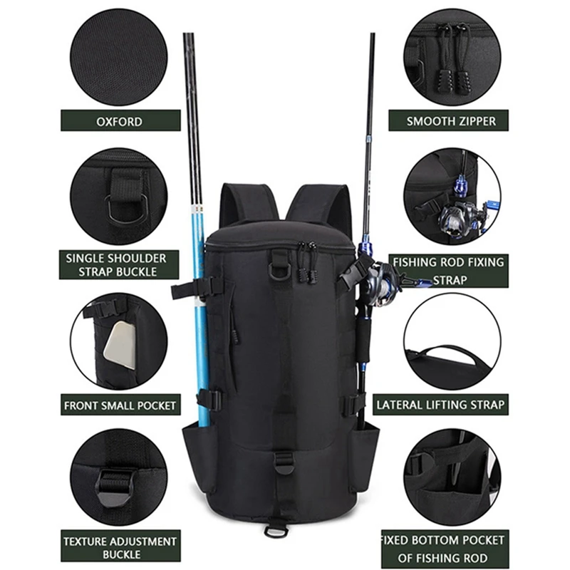 Рюкзак для рыбалки, уличная сумка для удочки, разделительный рюкзак для влажной и сухой уборки, рюкзак для кемпинга, походный рюкзак для скалолазания
Рюкзак для рыбалки, уличная сумка для удочки, разделительный рюкзак для влажной и сухой уборки, рюкзак для кемпинга, походный рюкзак для скалолазания