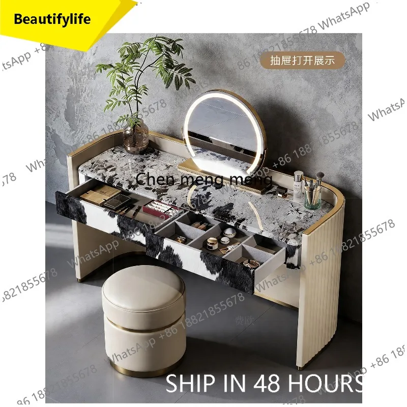 53 Light luxury makeup table custom Italian senior cow fur marble master bedroom dresser
53 Light luxury makeup table custom Italian senior cow fur marble master bedroom dresser