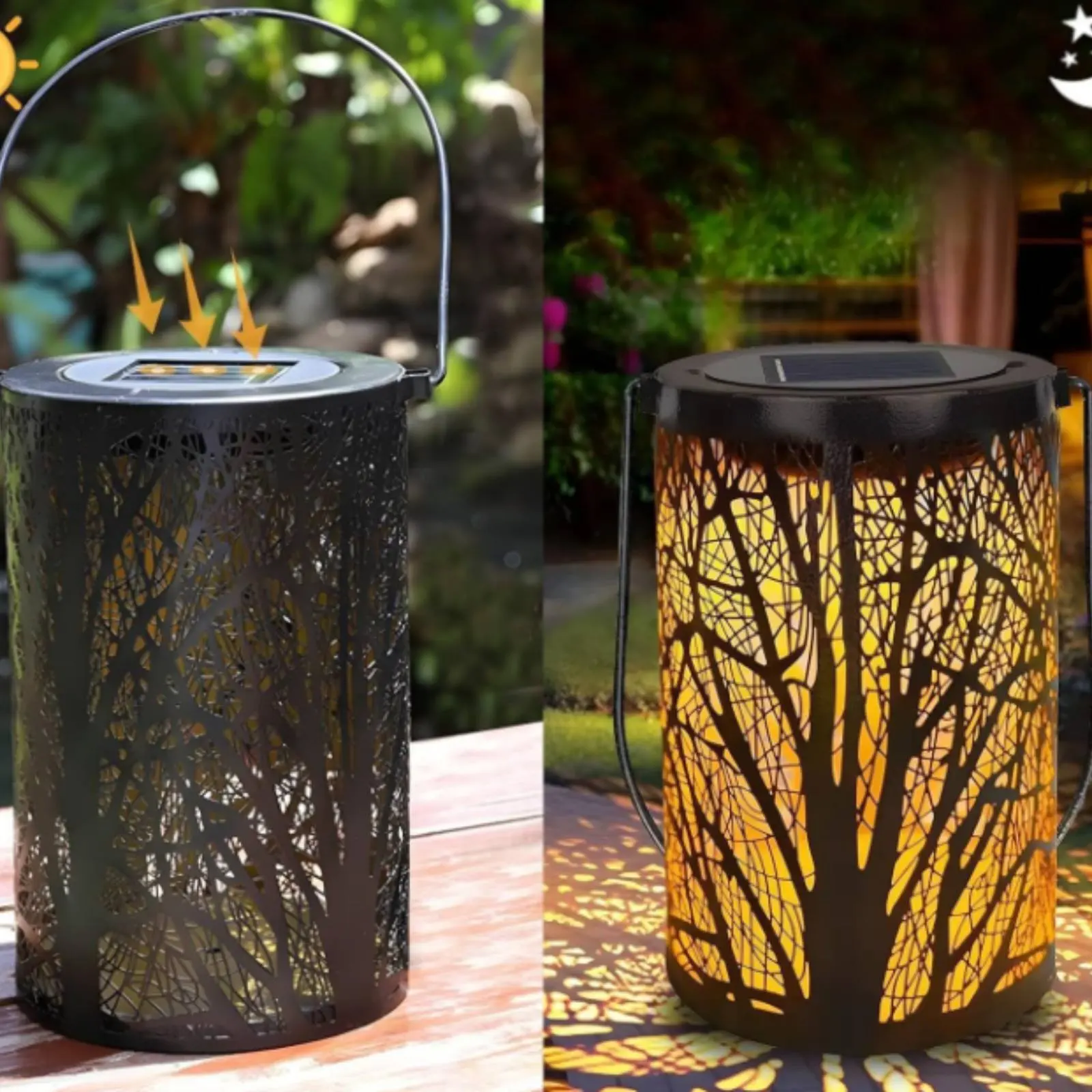 Solar Shadow Lantern Waterproof Tree Shadow Lamp Hollow Pattern Lantern Energy-Saving Solar Hanging Lamp Rustproof for Pathway
Solar Shadow Lantern Waterproof Tree Shadow Lamp Hollow Pattern Lantern Energy-Saving Solar Hanging Lamp Rustproof for Pathway
