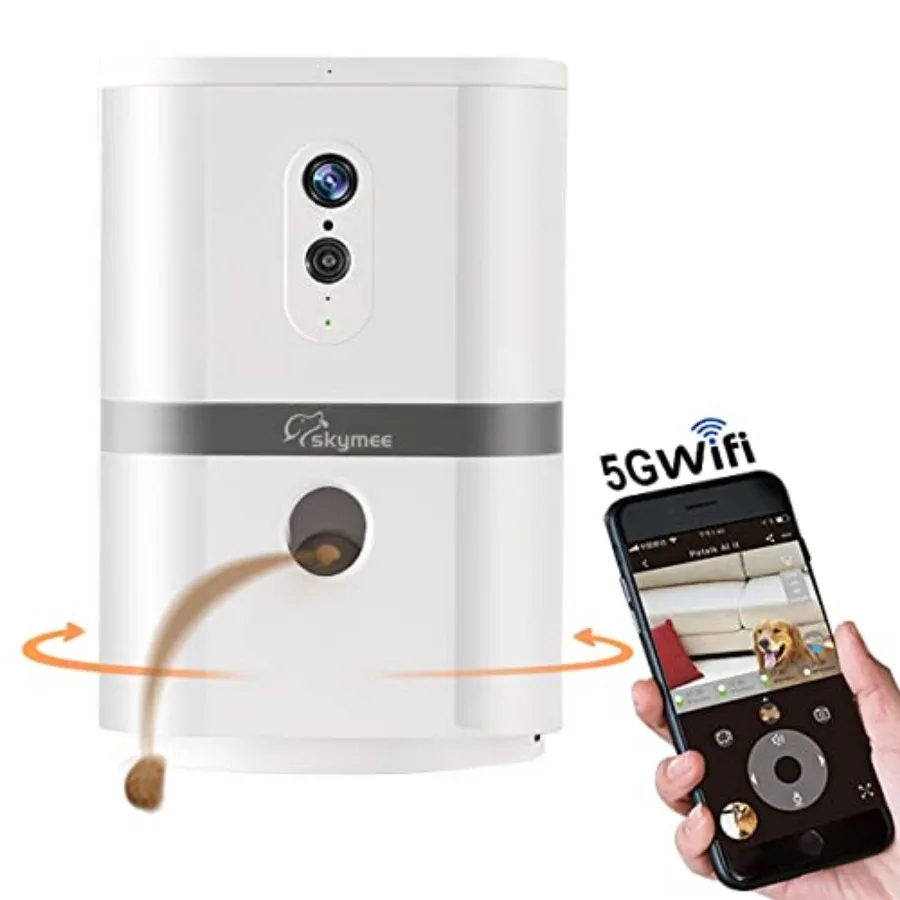 Petalk AI II Dog Camera Automatic Treat Dispenser 5G WiFi Full HD Pet Camera with 180° Pan Full-Room View Night Vision Two Way
Petalk AI II Dog Camera Automatic Treat Dispenser 5G WiFi Full HD Pet Camera with 180° Pan Full-Room View Night Vision Two Way