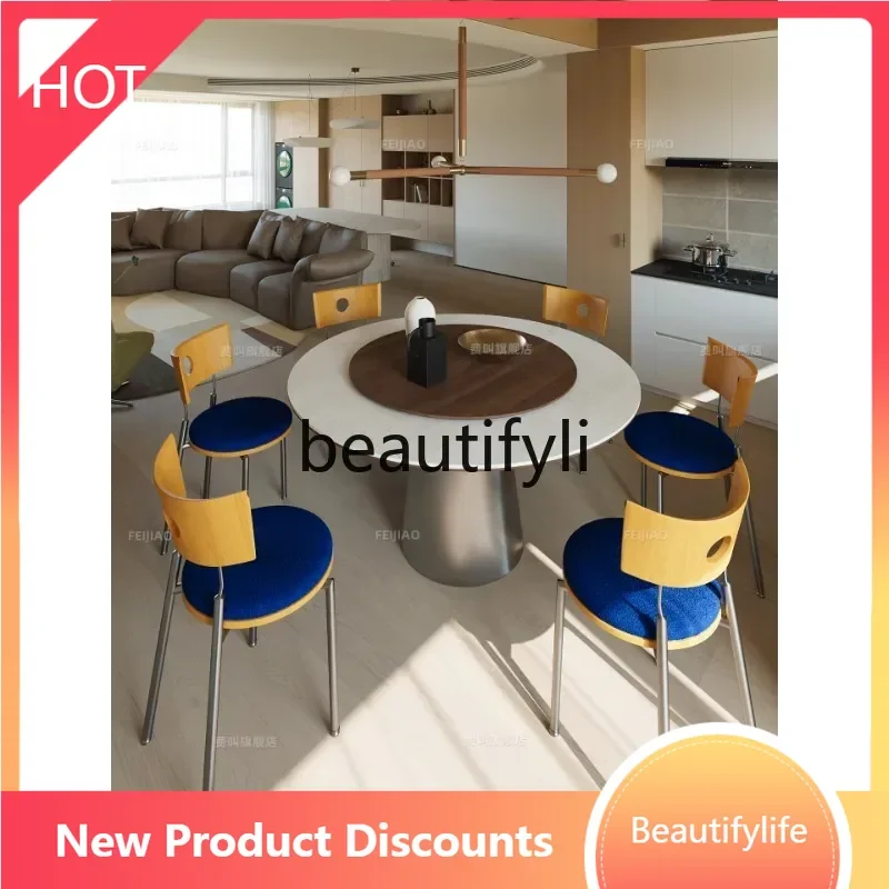 Asmt51Slate round dining table Modern simple household small apartment Bauhaus round dining table with turntable Premium sense
Asmt51Slate round dining table Modern simple household small apartment Bauhaus round dining table with turntable Premium sense