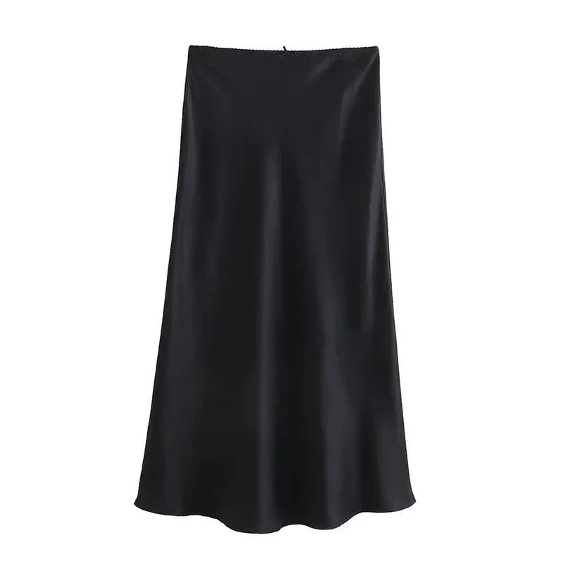 Spring Satin High-Waist A-Line Long Skirt for Women with Bow Decoration Vintage Chic Fashion
Spring Satin High-Waist A-Line Long Skirt for Women with Bow Decoration Vintage Chic Fashion