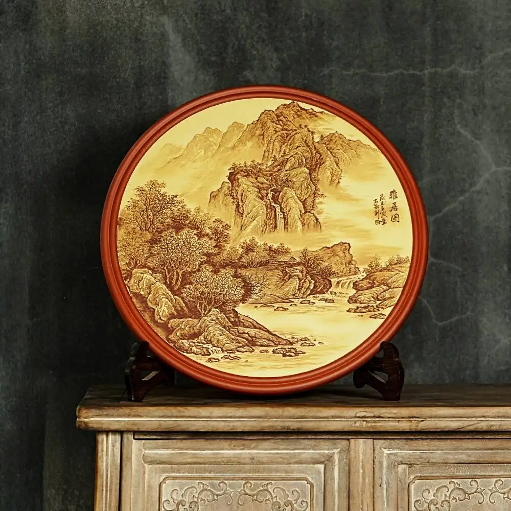 Yihu Chun High-End Yixing Purple Clay Ornament Display Plate, Raw Mineral Clear Clay, Master Craftsman Ma Fangyuan, Fully
Yihu Chun High-End Yixing Purple Clay Ornament Display Plate, Raw Mineral Clear Clay, Master Craftsman Ma Fangyuan, Fully