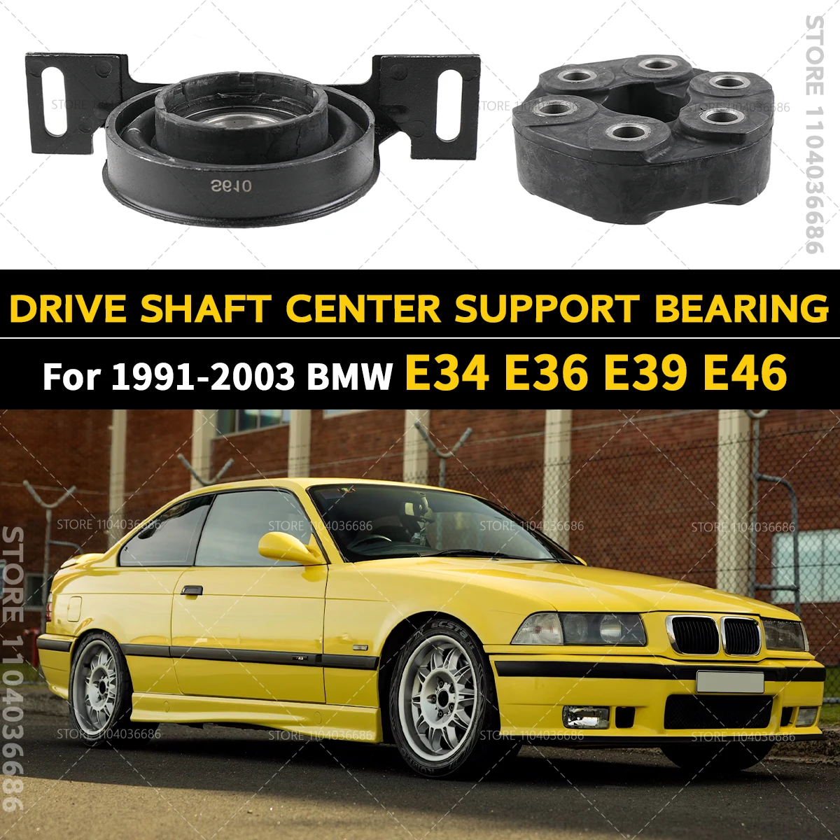 For 1991-2003 E34 E36 E39 E46 BMW 3/5 Series M3 Z3 Drive Shaft Center Support Bearing 26121226731 26111227410
For 1991-2003 E34 E36 E39 E46 BMW 3/5 Series M3 Z3 Drive Shaft Center Support Bearing 26121226731 26111227410