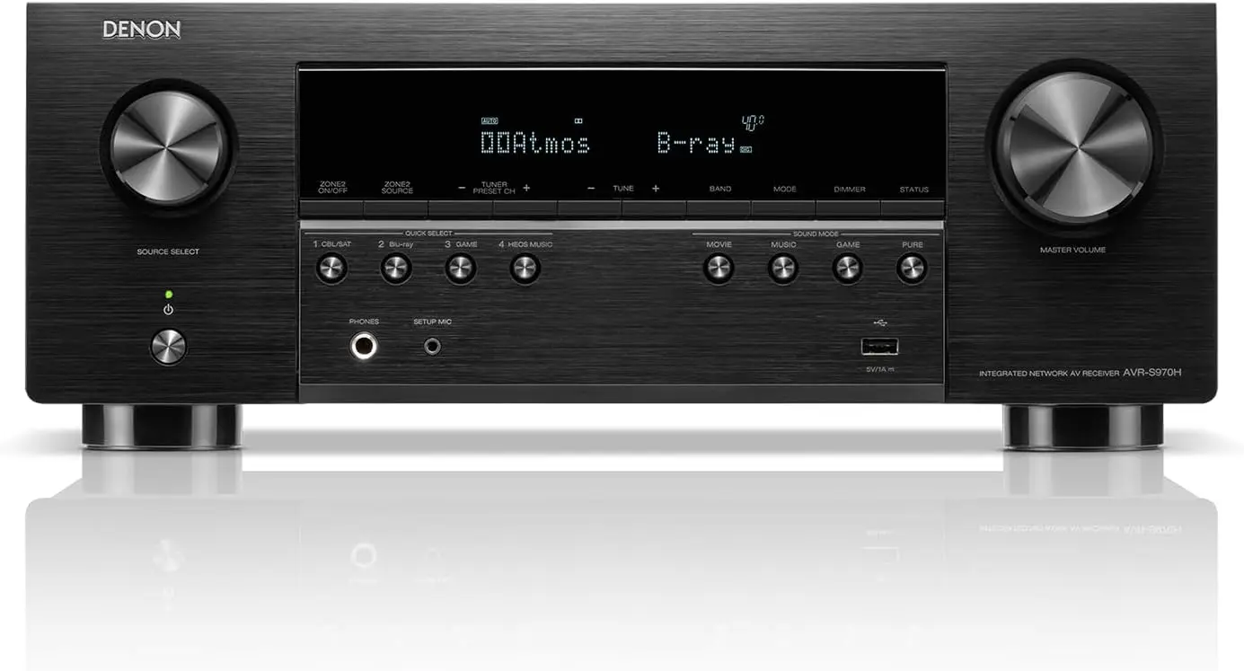 AVR-S970H 8K Ultra HD 7.2 Channel (90W X 7) AV Home Audio Receiver, Built for Gaming, Music Streaming, 3D Audio & Video, Alexa +
AVR-S970H 8K Ultra HD 7.2 Channel (90W X 7) AV Home Audio Receiver, Built for Gaming, Music Streaming, 3D Audio & Video, Alexa +