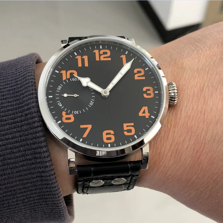 46mm No Logo Big Dial ST3600 Watch CN 6497 Movement Mechanical Men's Watch Luxurious Gift 316L Stainless Steel GR0313-26
46mm No Logo Big Dial ST3600 Watch CN 6497 Movement Mechanical Men's Watch Luxurious Gift 316L Stainless Steel GR0313-26