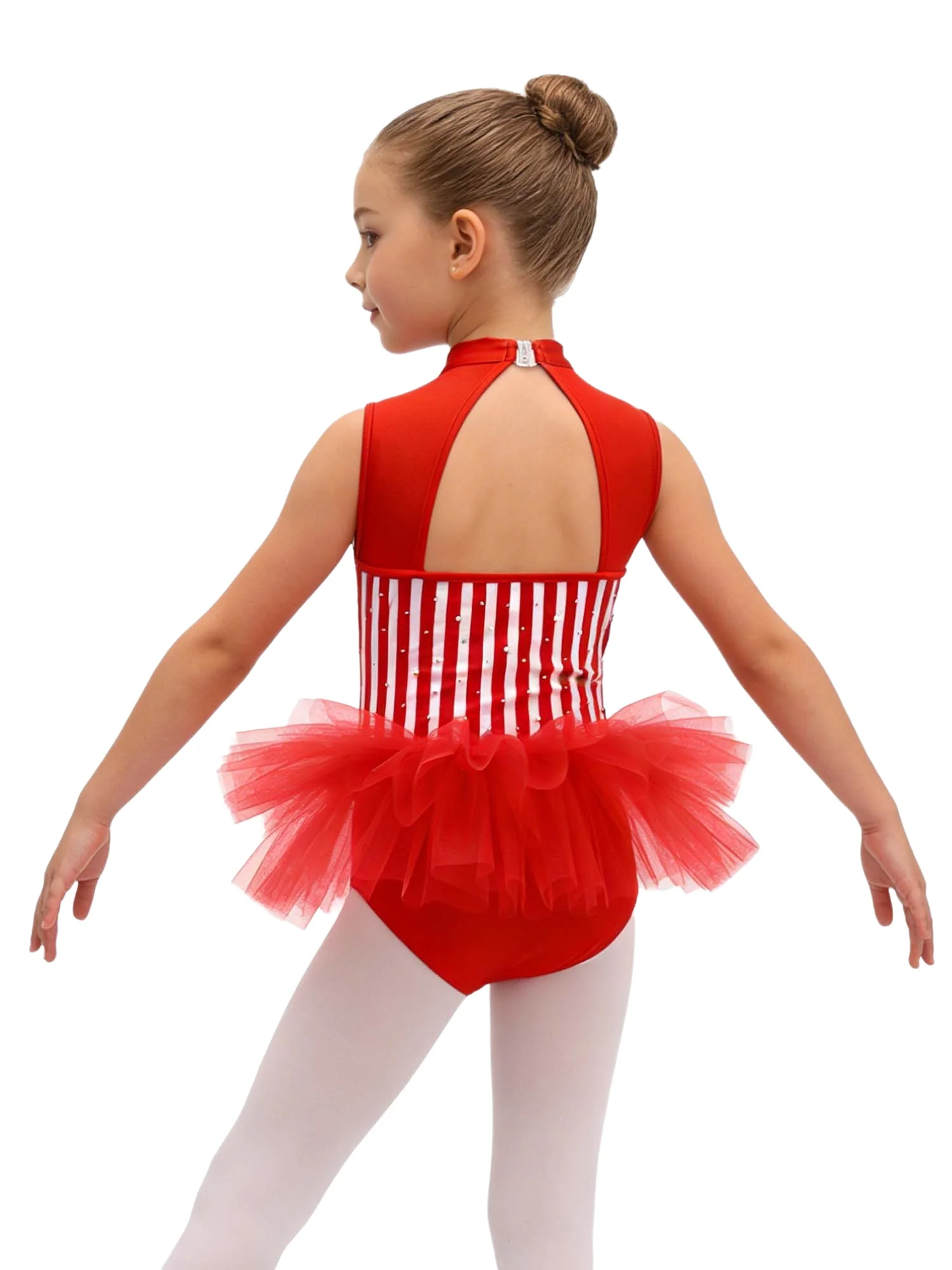 Girls Circus Ringmaster Bodysuit Stripe Cutout Rhinestones Mesh Ruffled Waist Overlay Jumpsuit Sparkly for Party Performance
Girls Circus Ringmaster Bodysuit Stripe Cutout Rhinestones Mesh Ruffled Waist Overlay Jumpsuit Sparkly for Party Performance