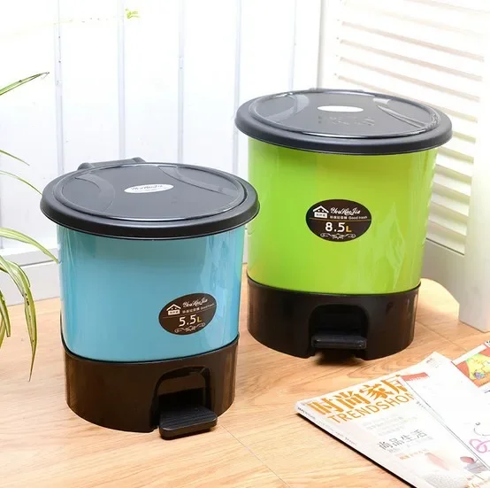 Plastic Pedal Dustbin with Cover 5.5L 8.5L Creative Lovely Large Household Trash Kitchen Toilet Waste Bins KP 001
Plastic Pedal Dustbin with Cover 5.5L 8.5L Creative Lovely Large Household Trash Kitchen Toilet Waste Bins KP 001