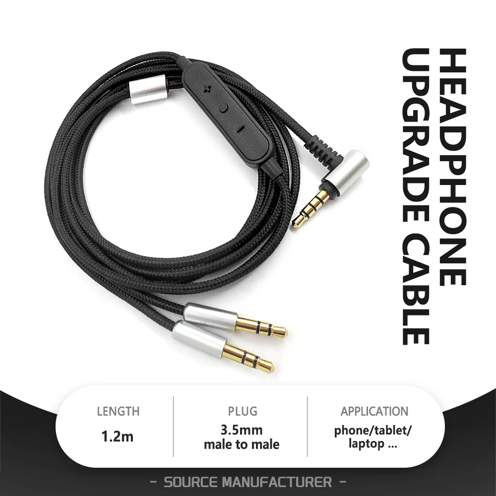 3.5MM Jack Male to Male Nylon Braided Earphone Cable Inline Control Audio Line for DENON AH-D7100 7200 D600 D9200 5200
3.5MM Jack Male to Male Nylon Braided Earphone Cable Inline Control Audio Line for DENON AH-D7100 7200 D600 D9200 5200