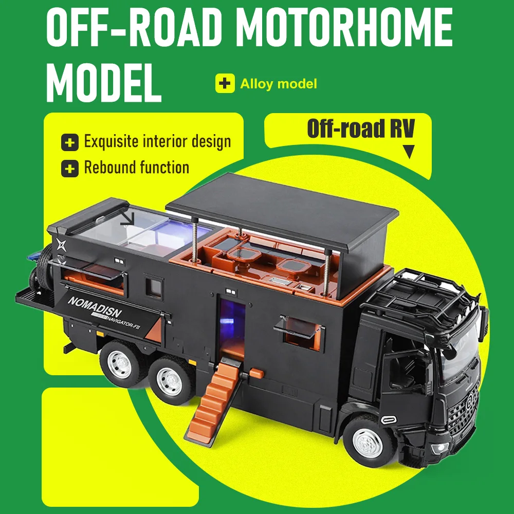 Large Size 1:18 Off-road RV Alloy Diecast Models Toys Car Doors Can Opened Rubber Tires Miniature Vehices Holiday Gifts Ornament
Large Size 1:18 Off-road RV Alloy Diecast Models Toys Car Doors Can Opened Rubber Tires Miniature Vehices Holiday Gifts Ornament