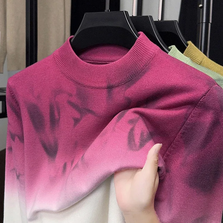 Модный вязаный свитер с высоким воротником, осенне-зимний мужской базовый слой, теплый топ с длинными рукавами
Модный вязаный свитер с высоким воротником, осенне-зимний мужской базовый слой, теплый топ с длинными рукавами