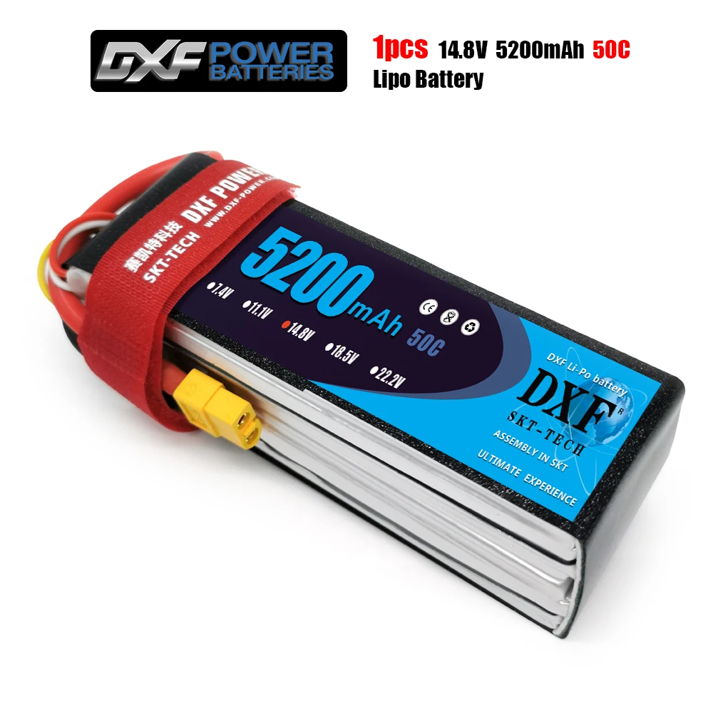 DXF 4S 14.8V Lipo Battery 15.2V 22.2V 11.1V 7.4V 6S 3S 2S 5200mAh 7000mAh 8000mAh 8400mAh 6750mAh 6500mAh for RC Car Buggy Truck
DXF 4S 14.8V Lipo Battery 15.2V 22.2V 11.1V 7.4V 6S 3S 2S 5200mAh 7000mAh 8000mAh 8400mAh 6750mAh 6500mAh for RC Car Buggy Truck