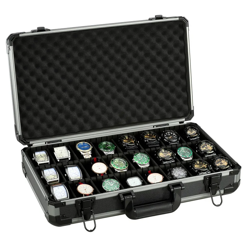 Aluminum alloy 24-digit watch box, portable watch box, watch display packaging box
Aluminum alloy 24-digit watch box, portable watch box, watch display packaging box