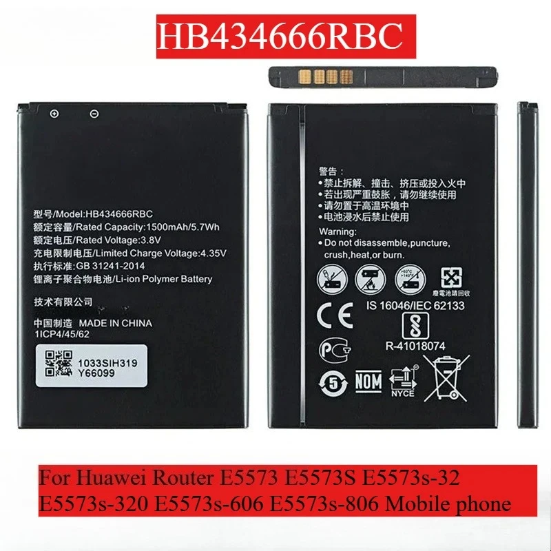 Сменный аккумулятор HB434666RBC 1500 мАч для маршрутизатора Huawei E5573 E5573S E5573s-32 E5573s-320 E5573s-606 E5573s-806 мобильного телефона
Сменный аккумулятор HB434666RBC 1500 мАч для маршрутизатора Huawei E5573 E5573S E5573s-32 E5573s-320 E5573s-606 E5573s-806 мобильного телефона