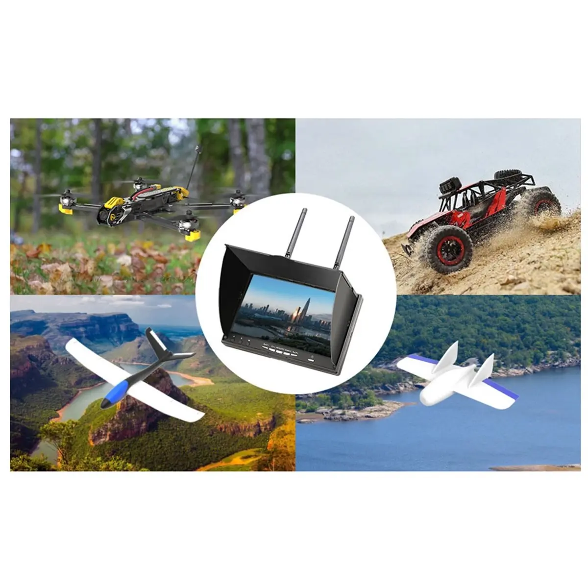Монитор Goodidea FPV LCD5802D 7 дюймов с DVR, 5.8G 40CH, встроенным аккумулятором для FPV-мультикоптеров и радиоуправляемых квадрокоптеров, вилка стандарта США
Монитор Goodidea FPV LCD5802D 7 дюймов с DVR, 5.8G 40CH, встроенным аккумулятором для FPV-мультикоптеров и радиоуправляемых квадрокоптеров, вилка стандарта США
