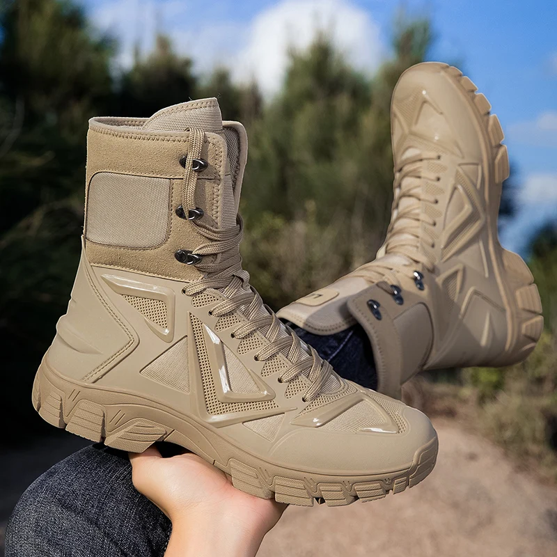 2026 New Men's Tactical Shoes, Combat Boots, Training Straps, High Top, Large Outdoor Hiking Boots, Sizes 38-48
2026 New Men's Tactical Shoes, Combat Boots, Training Straps, High Top, Large Outdoor Hiking Boots, Sizes 38-48