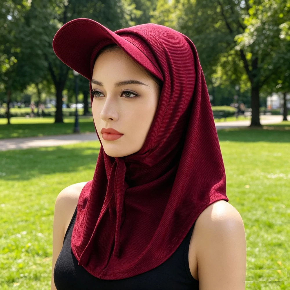 Stripe Brimmed Baseball Cap Instant Hijab 2PCS Set Adjustable Visor Bonnet Turban Ladies Head Wrap Scarves Turbante Mujer Casual
Stripe Brimmed Baseball Cap Instant Hijab 2PCS Set Adjustable Visor Bonnet Turban Ladies Head Wrap Scarves Turbante Mujer Casual