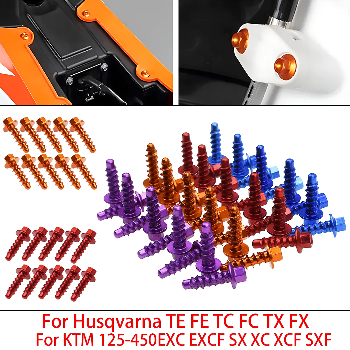 Durable CNC Aluminum Self Tapping Bolts 10Pcs Motorcycle Modification Screw Kit For Husqvarna FE TE KTM EXC SX
Durable CNC Aluminum Self Tapping Bolts 10Pcs Motorcycle Modification Screw Kit For Husqvarna FE TE KTM EXC SX
